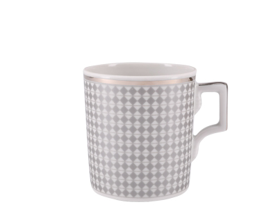 Чашка с блюдцем чайная форма Гербовая рисунок Зазеркалье. Ромбы арт. 81.27714.00.1, 