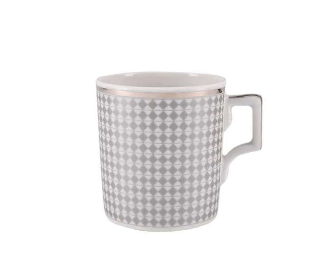 Чашка с блюдцем чайная форма Гербовая рисунок Зазеркалье. Ромбы арт. 81.27714.00.1, 