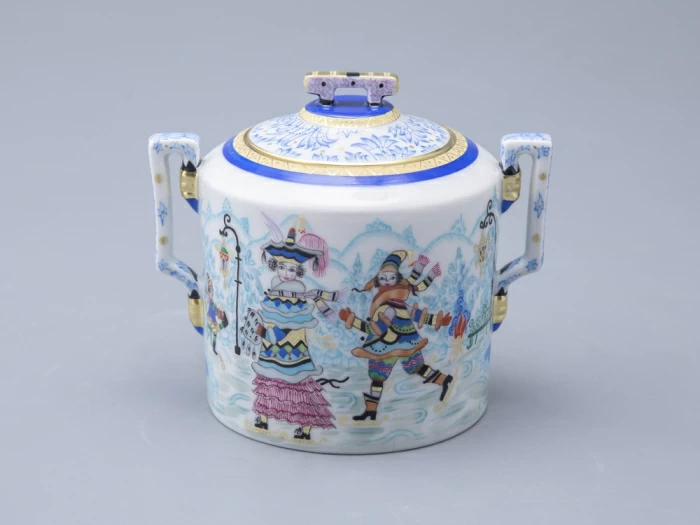 Сахарница, форма Гербовая, рисунок Зимние забавы арт. 80.07796.00.1, 