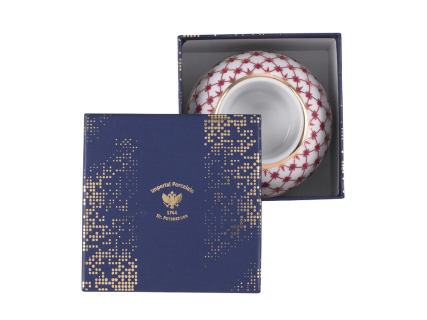 Подарочный набор форма Подсвечник круглый рисунок Сетка Блюз арт. 81.28010.00.1, 