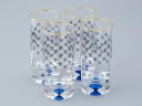 Набор из 4-х высоких стаканов Кобальтовая сетка 300 мл арт. 14.11004.07, 