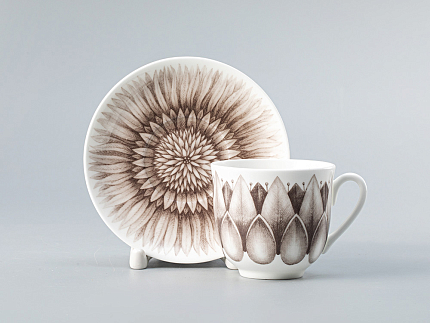 Чашка с блюдцем кофейная 180 мл.,  форма Ландыш,  рисунок Aloha Bungalow, арт. 81.30161.00.1