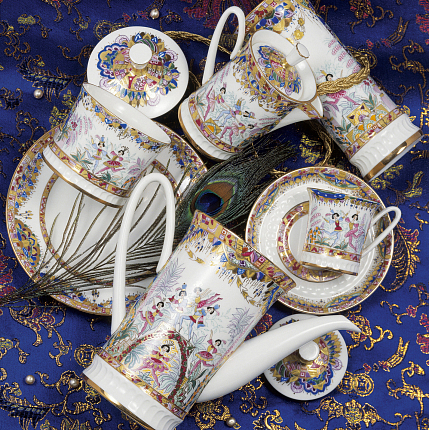 Сервиз кофейный Вертикаль Русский балет, 6 персон 22 предмета, арт. 81.14263.00.1