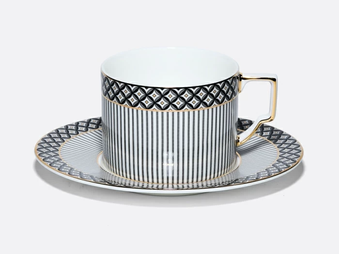 Чашка с блюдцем чайная 260 мл, форма Элегия, рисунок Elegant, арт. 81.34729.00.1, 