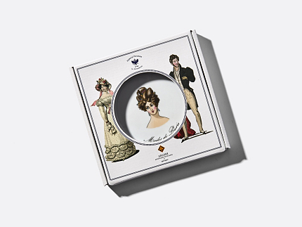 Тарелка 180 мм, в подарочной упаковке, форма Европейская-2 рисунок Modes de Paris (Мода Парижа) (желтый) арт. 81.26417.00.1