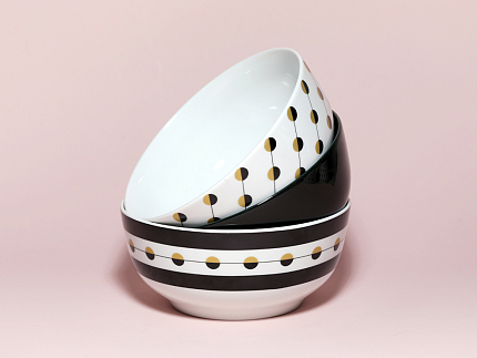 Салатник форма Хит рисунок Балтийский берег черный, арт. 80.45180.00.1