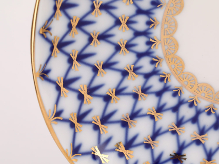 Сервиз чайный форма Тюльпан рисунок Кобальтовая сетка, 6 персон 20 предметов, арт. 81.11141.03.1, 