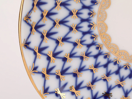 Сервиз чайный форма Тюльпан рисунок Кобальтовая сетка, 6 персон 20 предметов, арт. 81.11141.03.1