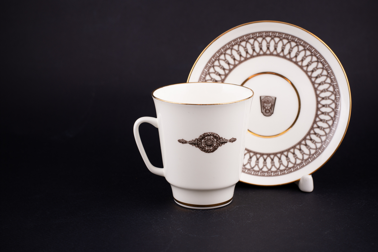 Чашка с блюдцем Кружево города, Университетская набережная, форма Майская, арт 61.21018.00.1, 