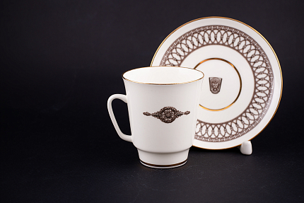 Чашка с блюдцем Кружево города, Университетская набережная, форма Майская, арт 61.21018.00.1