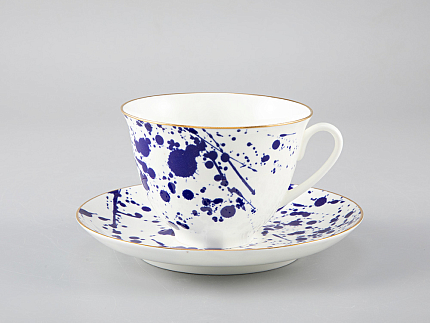 Чашка с блюдцем чайная форма Весенняя рисунок Splash арт. 81.29650.00.1