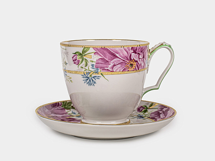 Сервиз чайный на 6 персон 14 предметов, форма Александр III рисунок Дыхание лета, арт. 61.21074.00.5