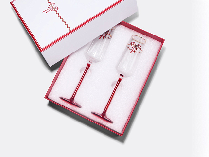 Набор из 2-х бокалов для шампанского 250 мл, в подарочной упаковке, рисунок Календа арт 14.11465.07