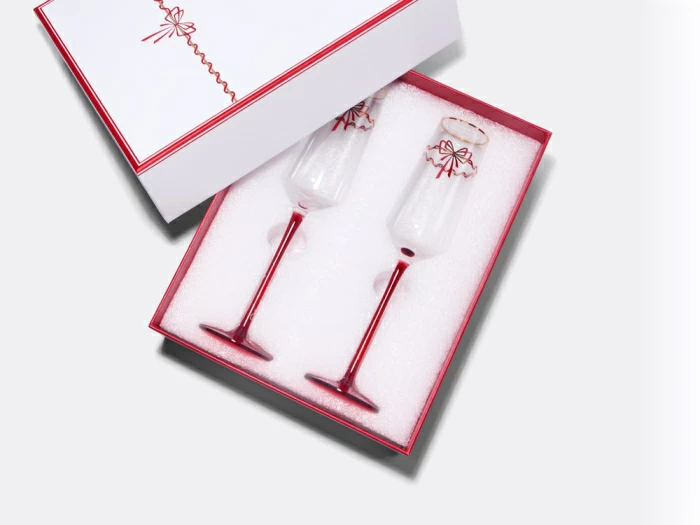 Набор из 2-х бокалов для шампанского 250 мл, в подарочной упаковке, рисунок Календа арт 14.11465.07, 