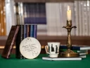 Чашка с блюдцем 165 мл форма Майская рисунок Русские писатели Чехов, арт. 81.31160.00.1, 