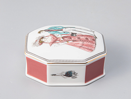 Туалетная коробочка форма Граненая, рисунок Modes de Paris, арт. 81.26464.00.1