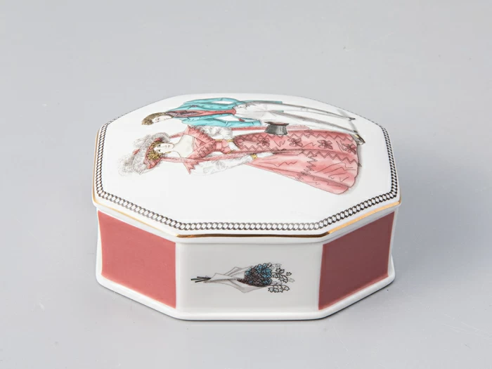 Туалетная коробочка форма Граненая, рисунок Modes de Paris, арт. 81.26464.00.1, 