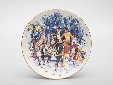 Декоративная тарелка 195 мм форма Эллипс рисунок Танго на Красной площади 1 арт. 80.39851.00.1