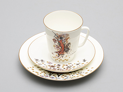 Трехпредметный комплект форма Майская рисунок "Семь нот от Миши Ленна" Си 165 мл арт. 81.30091.00.1