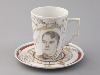 Бокал с блюдцем в подарочной упаковке, форма Гранд, рисунок Маршалы победы Василевский А.В., арт. 81.33242.00.1, 