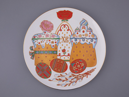 Тарелка декоративная 275 мм, форма Эллипс, рисунок Пасхальный праздник, арт. 80.48898.00.1