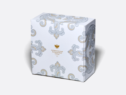 Чашка с блюдцем 300 мл в подарочной упаковке форма Идиллия рисунок Барокко, арт. 81.34917.00.1, 