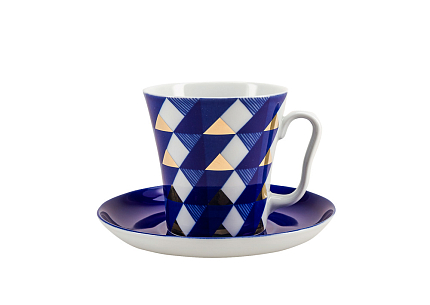 Бокал с блюдцем форма Ленинградский рисунок Юката, арт. 81.27208.00.1