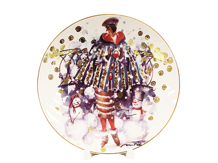 Подарочный набор декоративный 195 мм форма Эллипс рисунок Оберегая счастье. Мост влюбленных арт. 81.24169.00.1