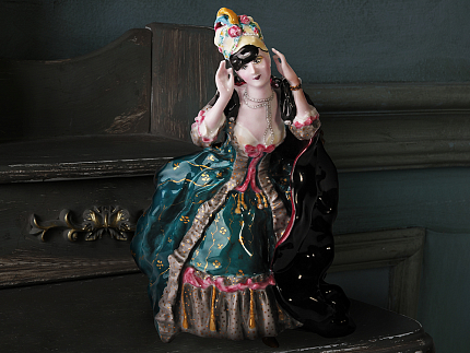 Скульптура Дама с маской арт. 82.53431.00.1