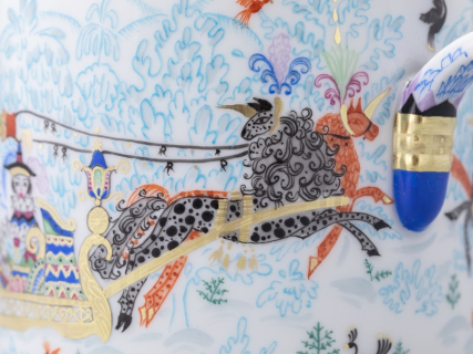 Чайник заварочный, форма Гербовая, рисунок Зимние забавы арт. 80.07795.00.1, 