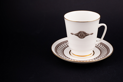 Чашка с блюдцем Кружево города, Университетская набережная, форма Майская, арт 61.21018.00.1