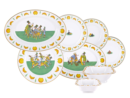 Сервиз столовый форма Европейская - 2 рисунок Крысята-воришки 2, 6 персон 24 предмета арт. 81.28245.00.1