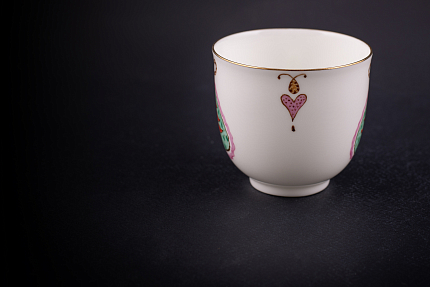 Чашка с блюдцем кофейная, форма Ландыш, рисунок Елочка, арт 61.21045.00.1