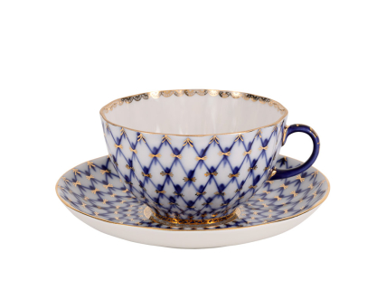 Сервиз чайный форма Тюльпан рисунок Кобальтовая сетка, 6 персон 20 предметов, арт. 81.11141.03.1, 