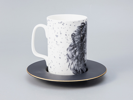 Бокал с блюдцем Тотем в подарочной упаковке, рисунок Лев арт. 81.28375.00.1, 