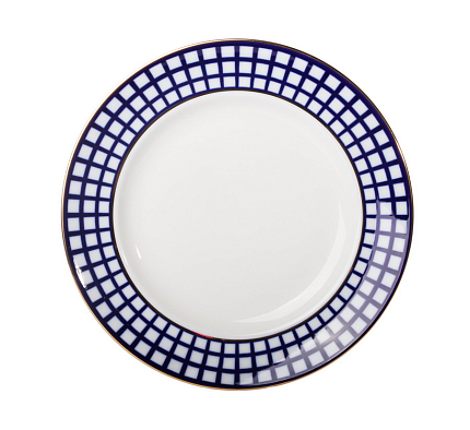 Тарелка мелкая 200 Гладкая Кобальтовая клетка арт. 80.06174.00.1