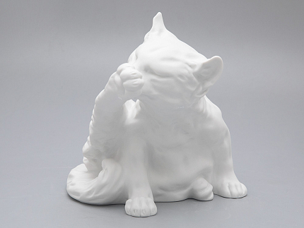 Скульптура форма Кот Белый бисквит, арт 82.47392.00.1