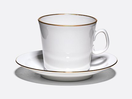 Чашка с блюдцем кофейная 205 мл., форма Молодежная, рисунок Золотая лента, арт 81.16426.00.1