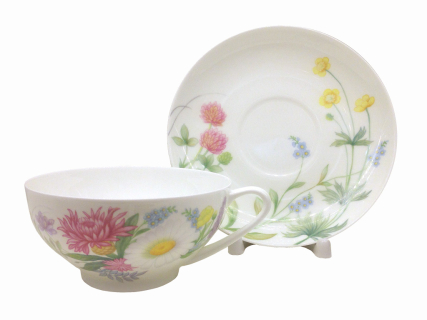 Сервиз чайный форма Купольная рисунок Полевые цветы, 6 персон 14 предметов, арт. 81.23109.00.1, 