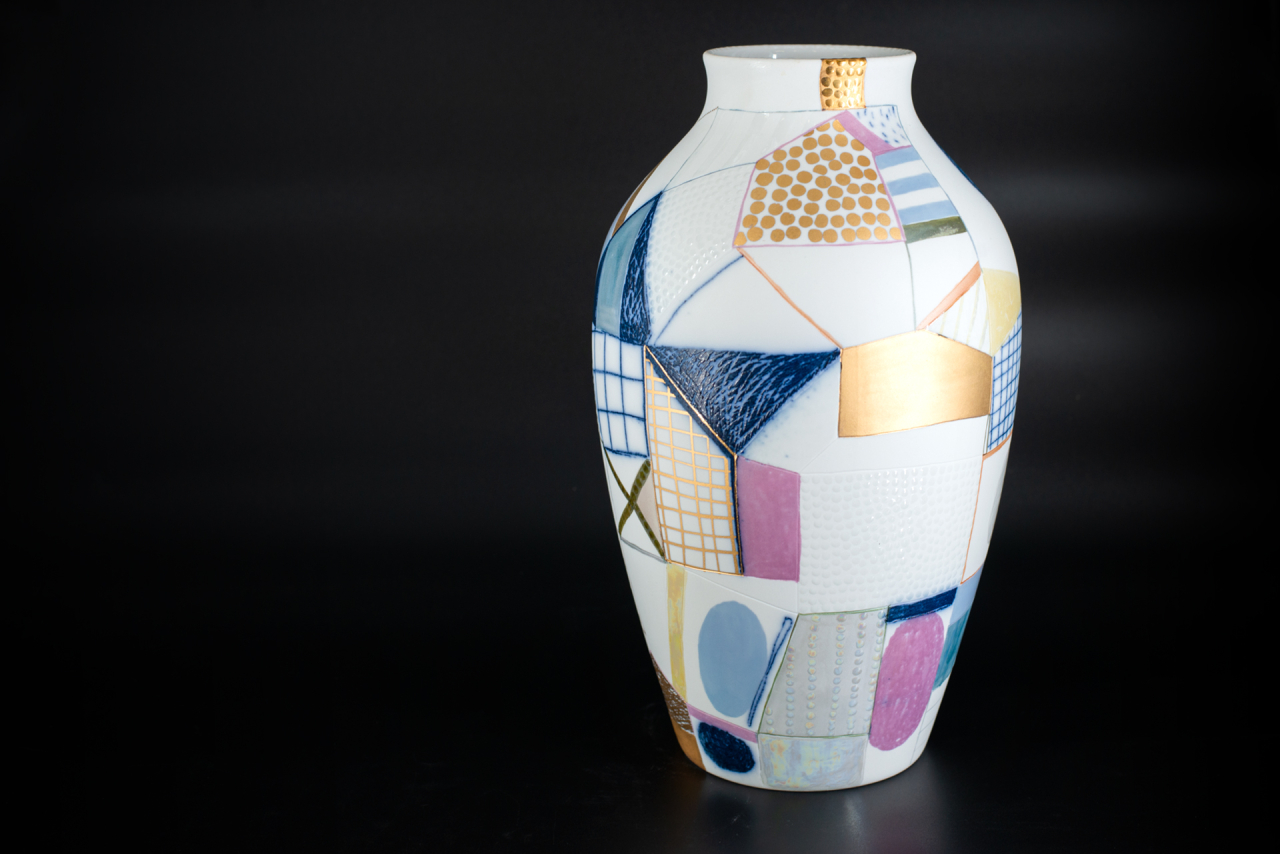 Ваза Город на форме Ламповая, арт 60.15595.00.1, 