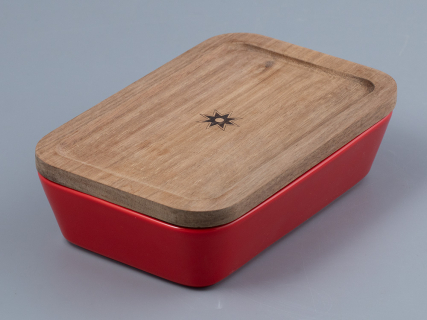 Набор для запекания с деревянной крышкой (2 предм. прямоуг.) форма Стандартная рисунок Календа арт. 42.00042.00.1, 