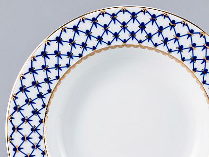 Тарелка глубокая 225 мм форма Европейская-2 рисунок Кобальтовая сетка арт. 80.85298.00.5