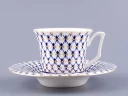 Чашка с блюдцем кофейная 145 мл форма Юлия рисунок Кобальтовая сетка арт. 81.20119.00.1, 