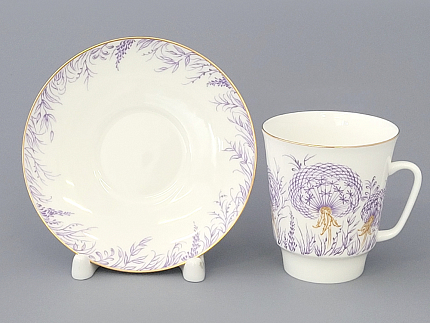 Чашка с блюдцем кофейная 165 мл.,  форма Майская,  рисунок Одуванчики арт. 81.10783.00.1