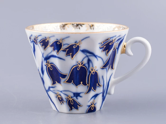 Чашка с блюдцем чайная 235 мл форма Лучистая рисунок Колокольчики арт. 81.10520.00.1, 