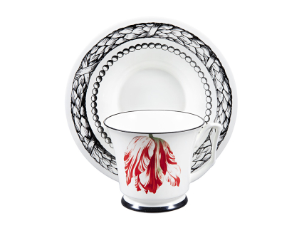 Подарочный набор чашка с блюдцем, форма Юлия рисунок Сысоев. Волшебный сад III арт. 81.30914.00.1, 