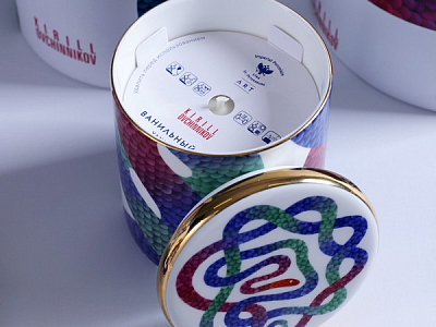 Свеча ароматическая в подарочной упаковке, форма top, рисунок Лунный змей, аромат Ванильный кекс арт. 81.32799.00.1