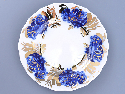 Тарелка мелкая 180 мм  форма Тюльпан рисунок Золотой сад арт. 80.00006.00.1