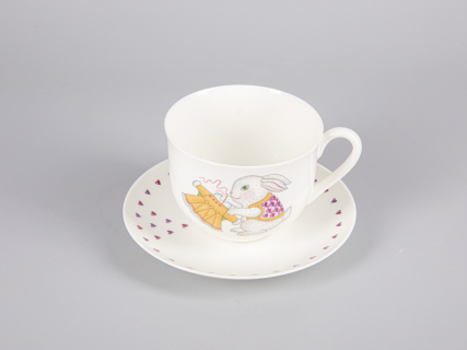 Чашка с блюдцем чайная 335 мл форма Ландыш рисунок Шубка арт. 81.30681.00.1, 