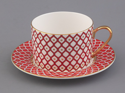 Чашка с блюдцем 250 мл форма Идиллия рисунок Скарлетт 1 арт. 81.26826.00.1